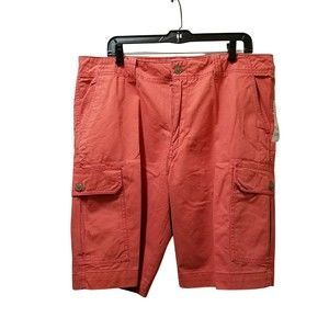 Rio Sportswear Men's Salmon Brushed Cotton Bermuda Cargo Shorts Size 38